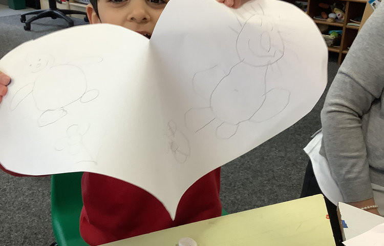 Image of We have been drawing and writing about the things that fill our heart with love!