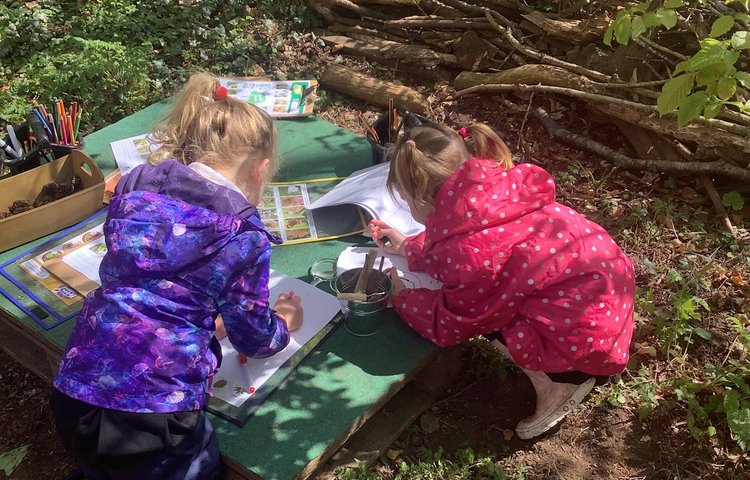 Image of Creativity in forest school! 