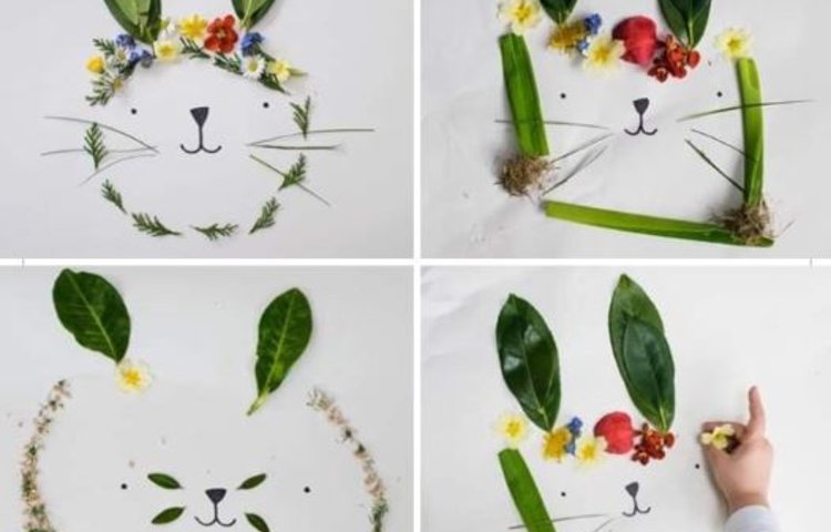 Image of Create Easter bunnies with natural materials!