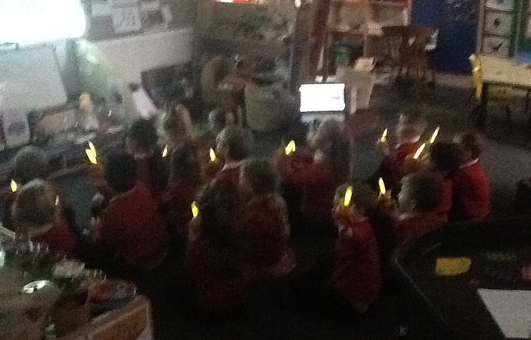 Image of Christingle in Class One!