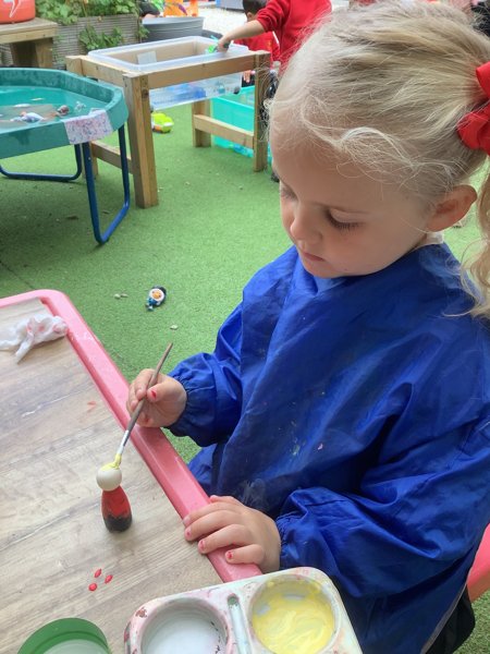 Image of Painting our peg dolls! 