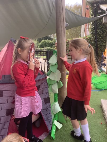 Image of Role playing the story of Jack and the Beanstalk! 