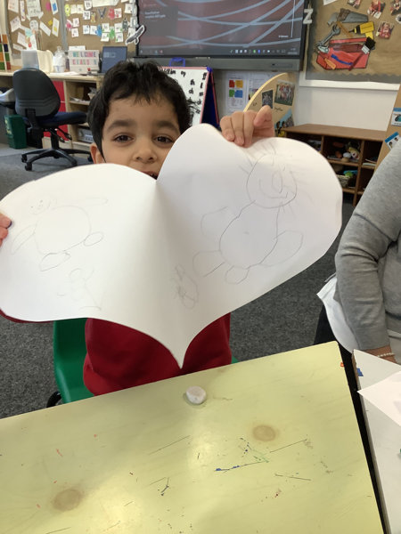 Image of We have been drawing and writing about the things that fill our heart with love!