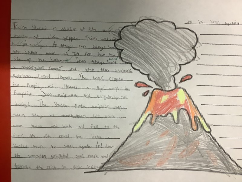 Image of Amazing volcano writing 